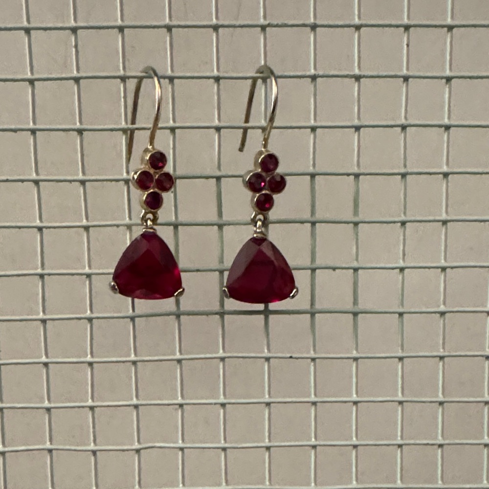 Vintage Garnet Gemstone Earrings
